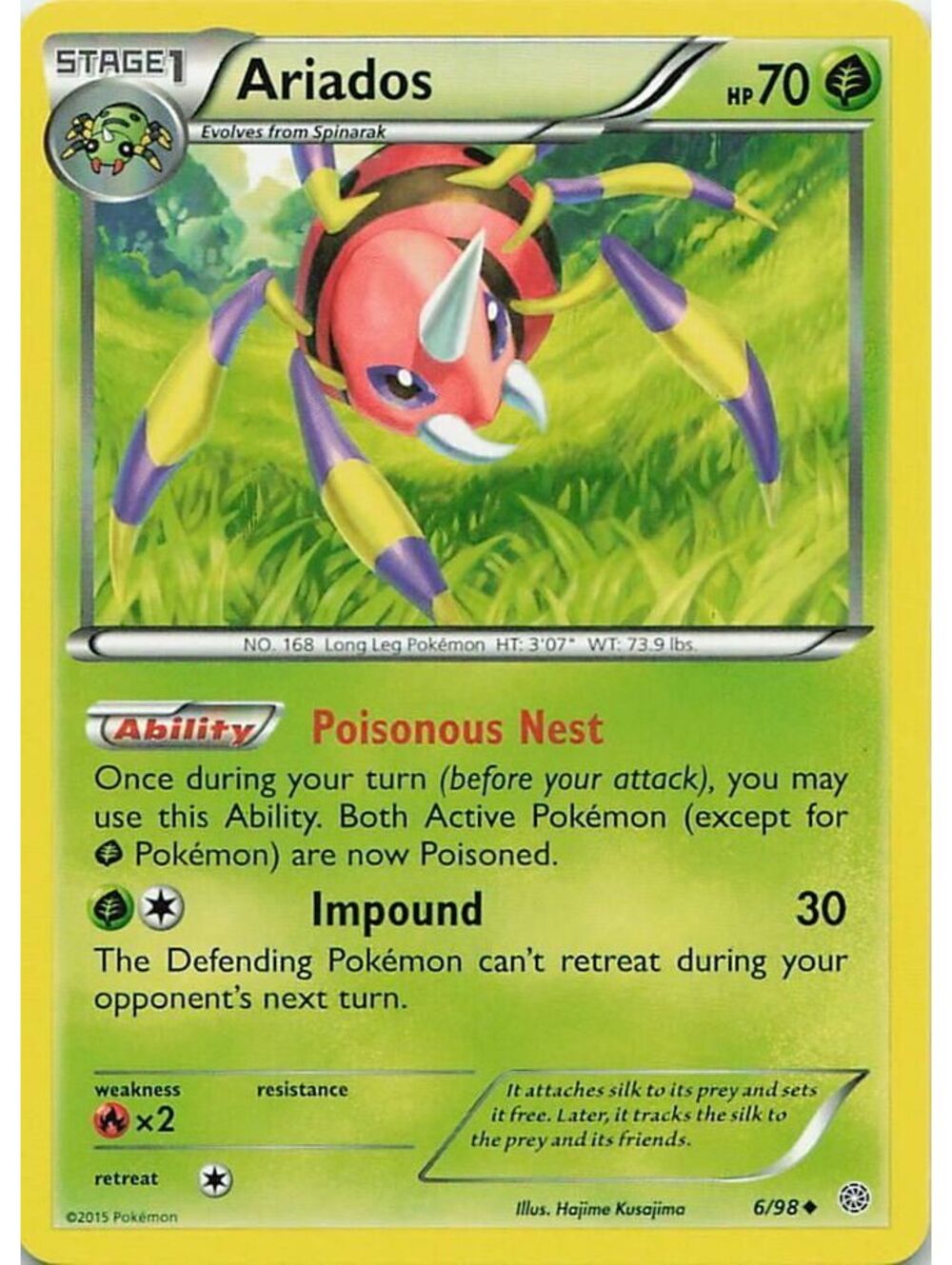 Holo Rare Pokemon TCG 2005 Ariados NM UF